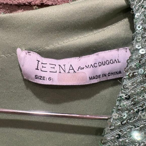 Ieena for Mac Duggal Sequin Blouson Sleeve Dress Size 6 - Picture 12 of 13